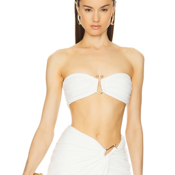 Michael Costello x Revolve Gwyneth Bra Top in Ivory - Picture 2 of 5